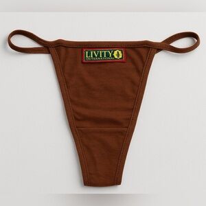Livity Outernational Livi-G Thong | Hemp Organic Cotton | Brown L | New(F81)✨✨